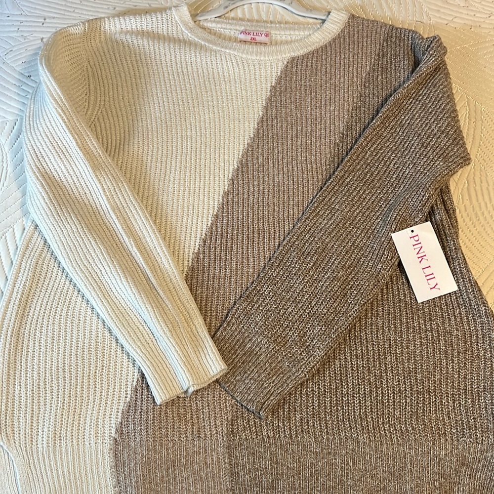 Pink lily sweater